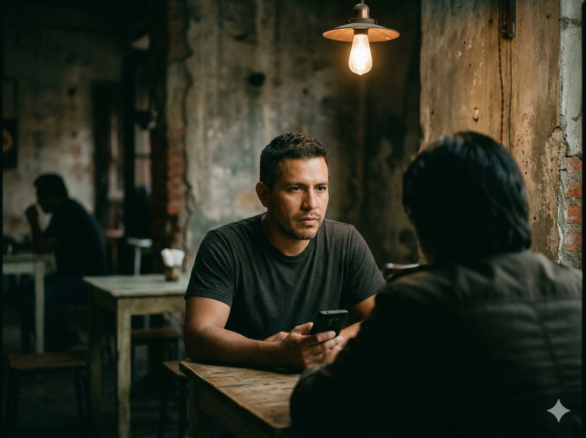 Daniel interviewing source